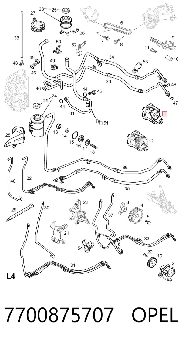 Насос ГУР 7700875707 Opel