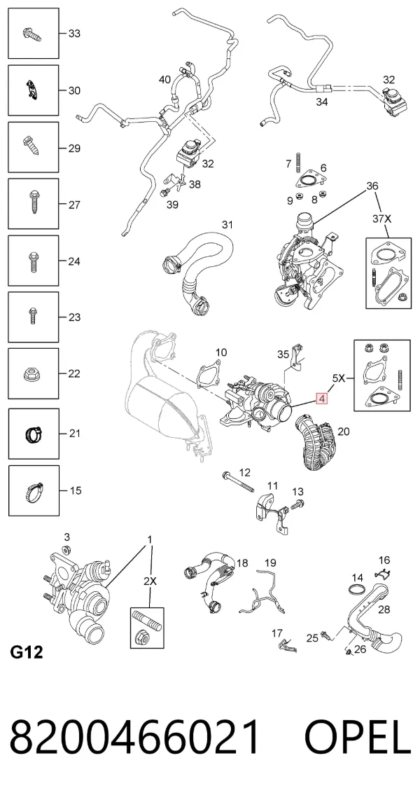 Турбіна 8200466021 Opel