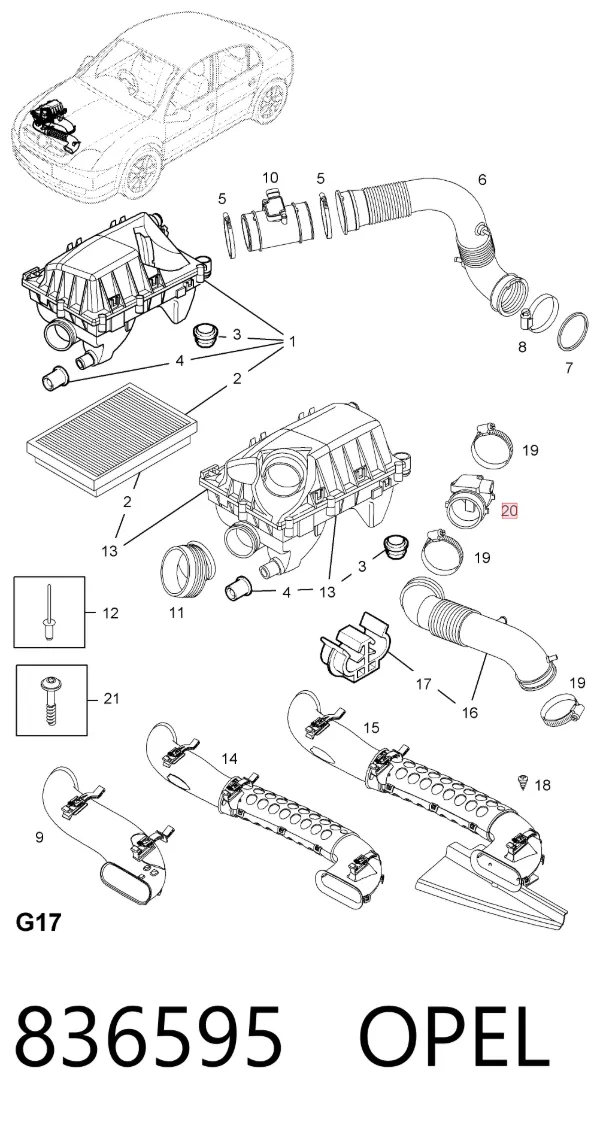ДМРВ 836595 Opel