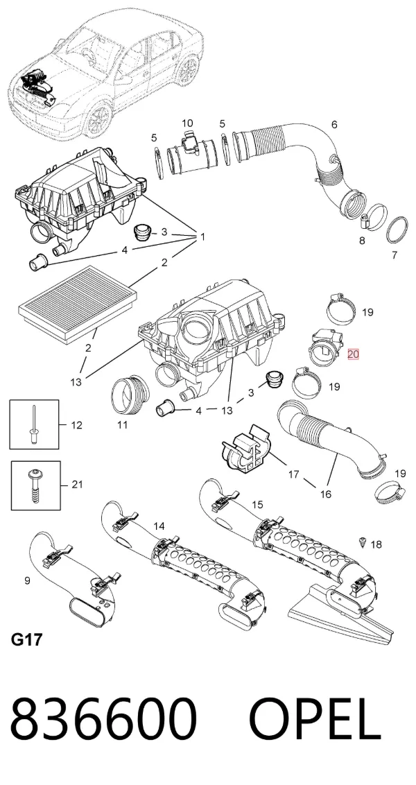ДМРВ 836600 Opel