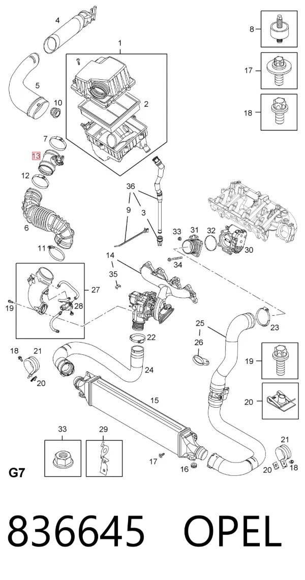 ДМРВ 836645 Opel