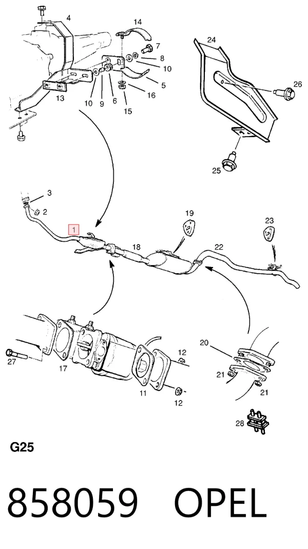 Каталізатор Opel Frontera A