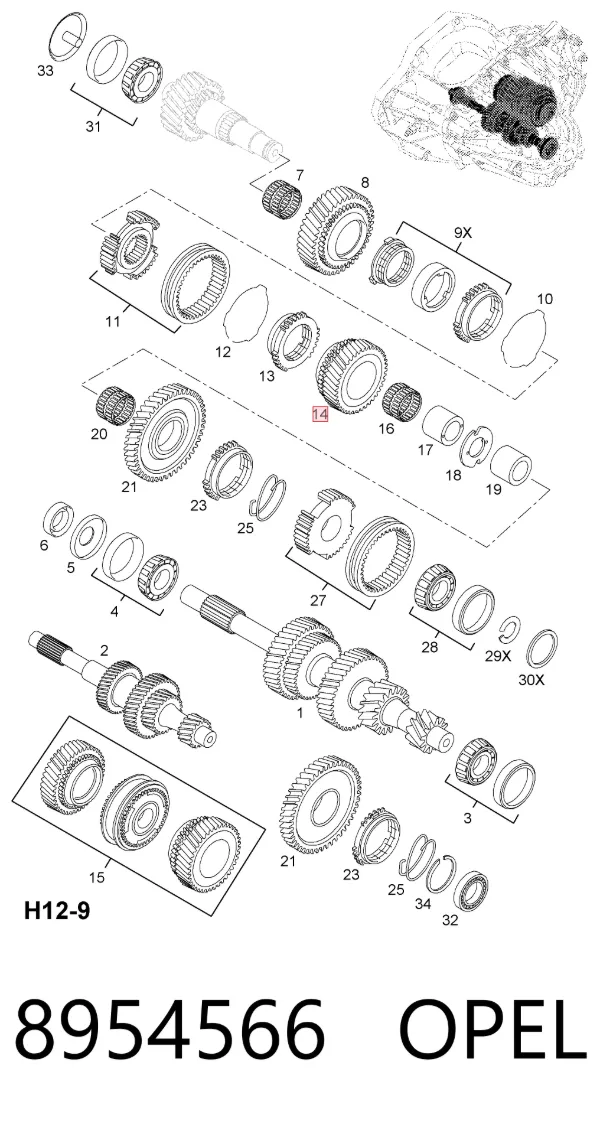 Датчик тиску масла 8954566 Opel