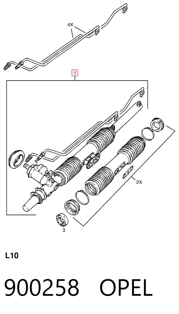 Рульова рейка 900258 Opel
