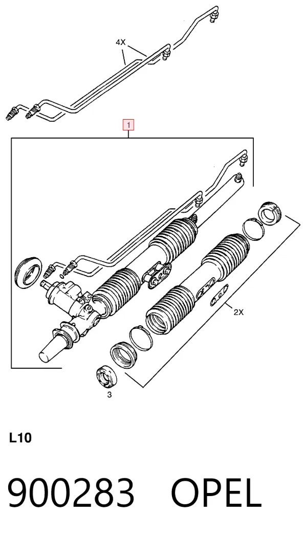 Рульова рейка 900283 Opel