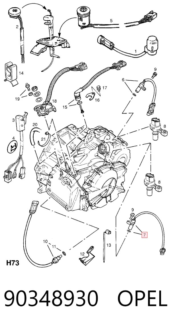 Датчик швидкості 90348930 Opel