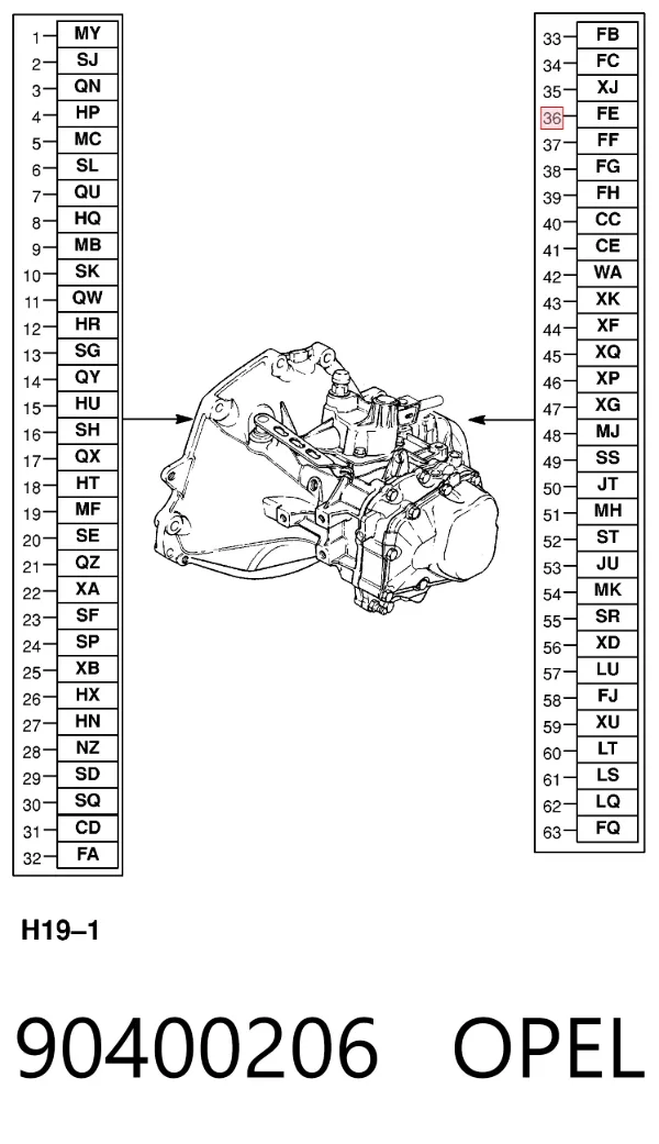 Коробка передач 90400206 Opel