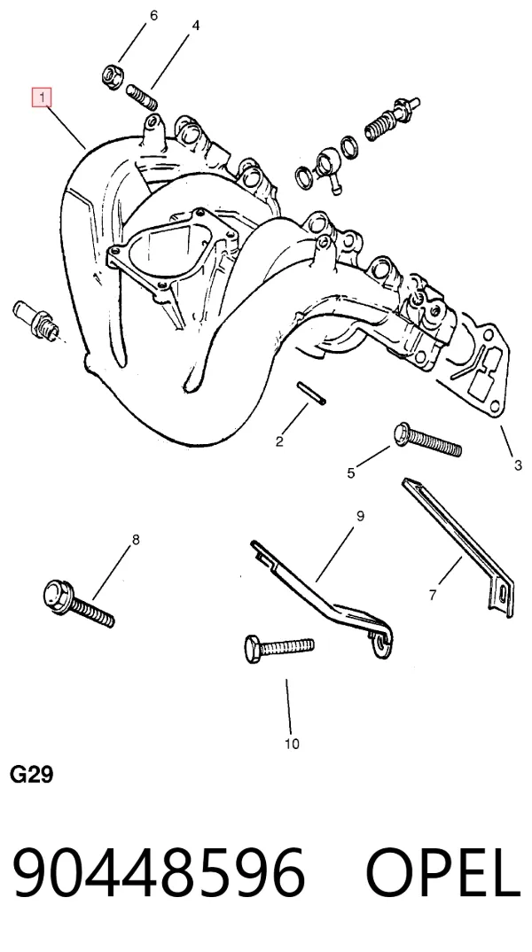 Впускний колектор 90448596 Opel