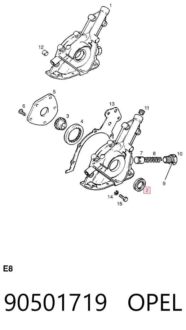 Сальник коленвалу 90501719 Opel