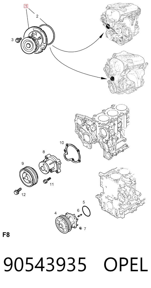 Помпа 90543935 Opel