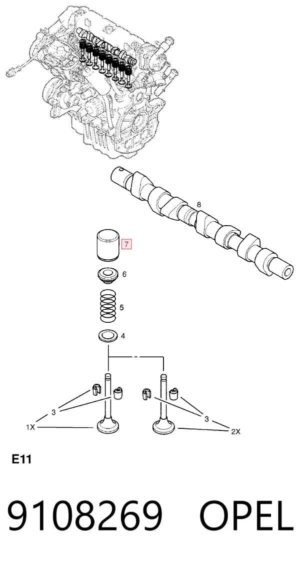 Гідрокомпенсатор 9108269 Opel