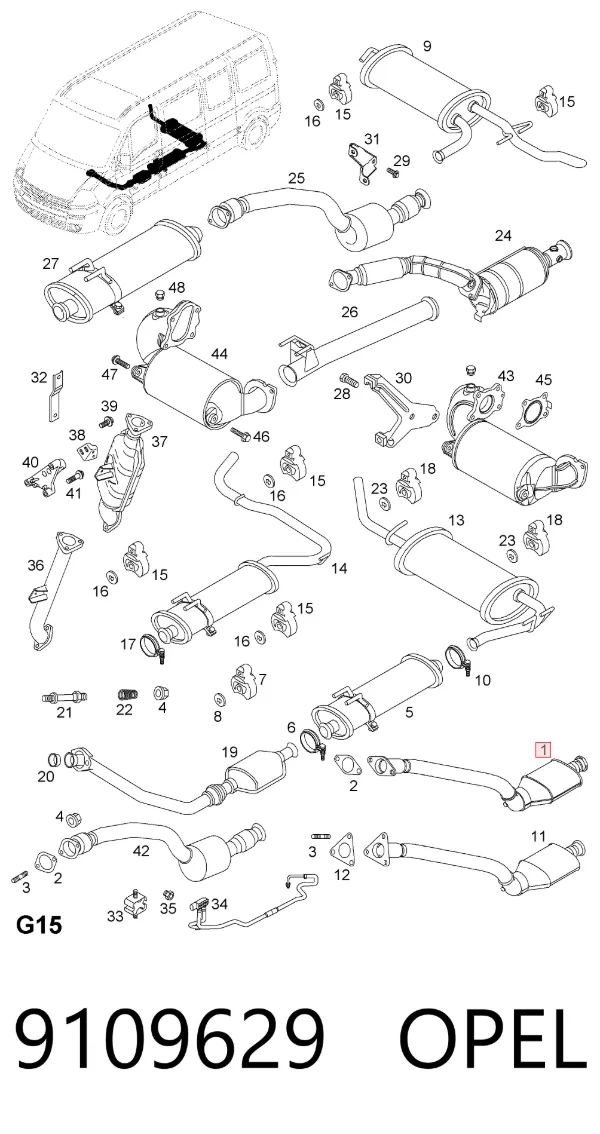 Каталізатор 9109629 Opel