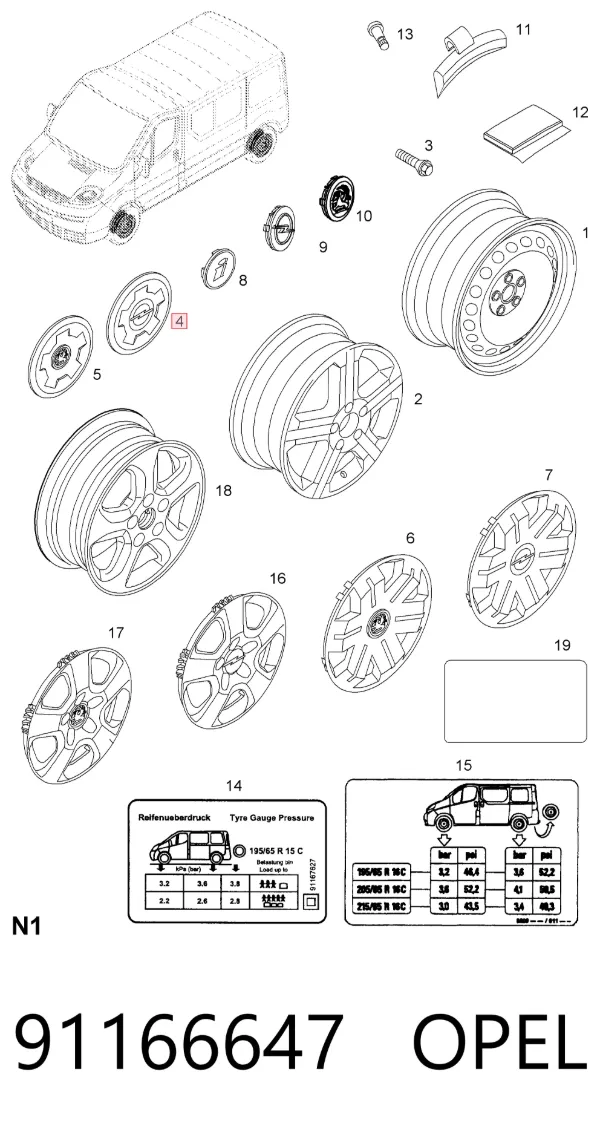  91166647 Opel