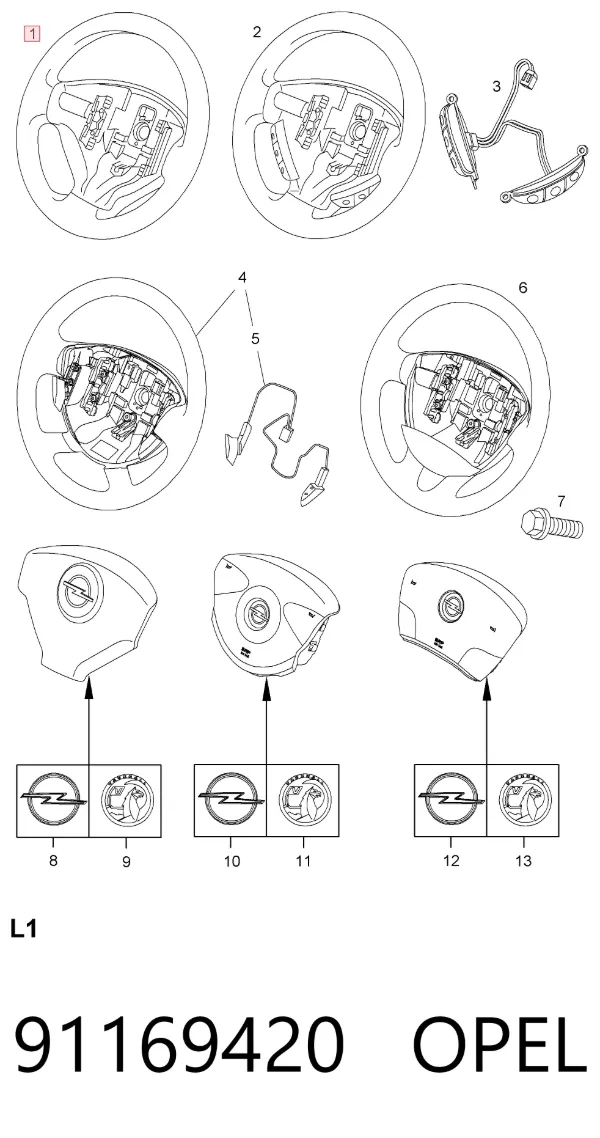 Кермо 91169420 Opel