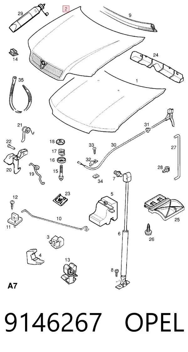 Капот 9146267 Opel