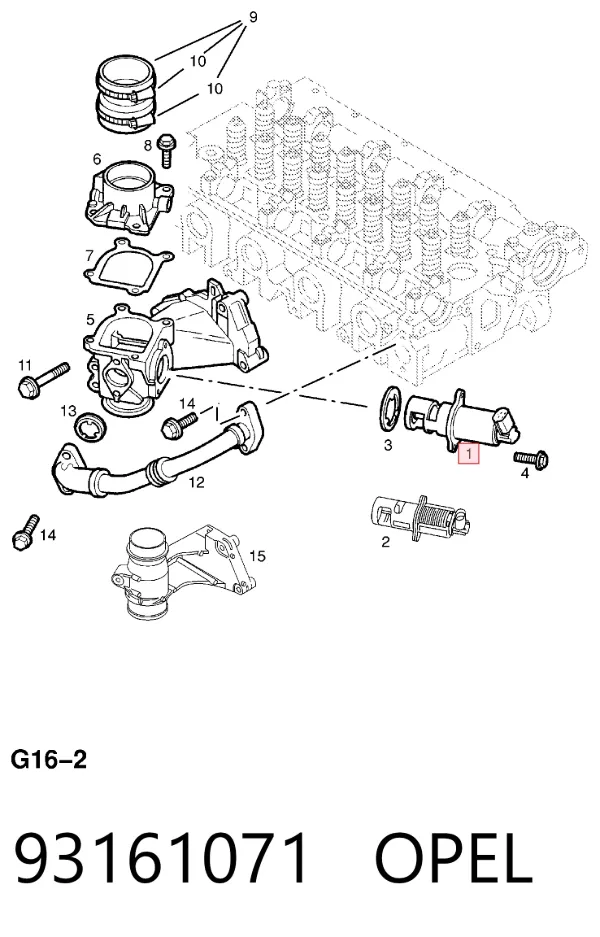 Клапан ЄГР 93161071 Opel