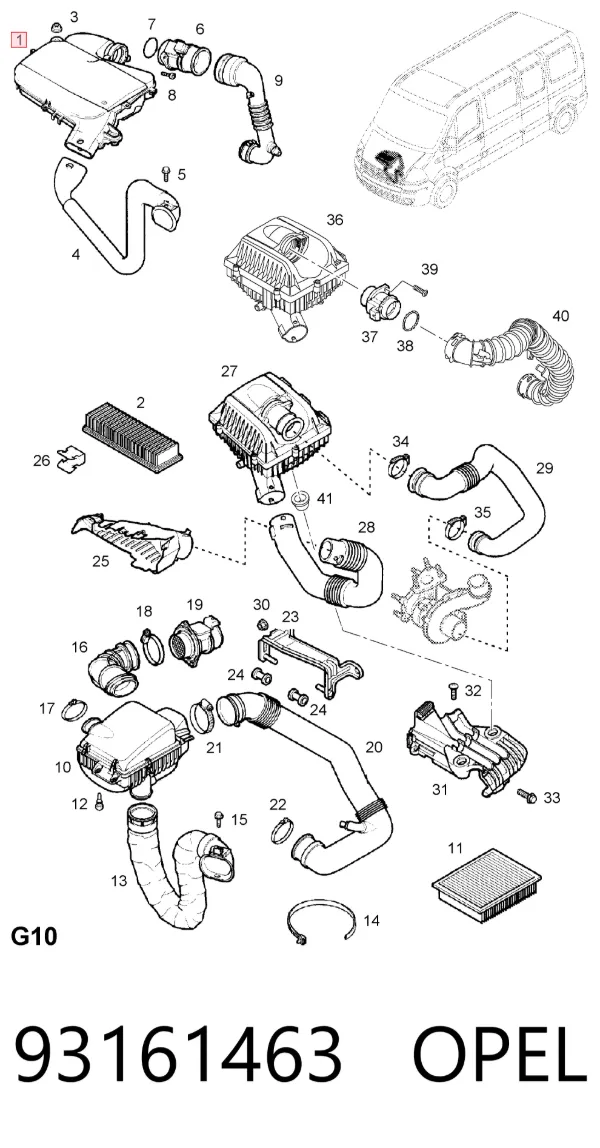 Корпус фільтра 93161463 Opel