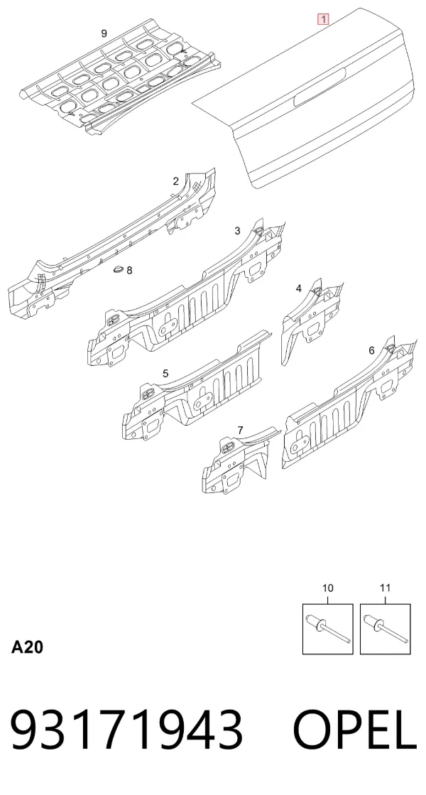  93171943 Opel