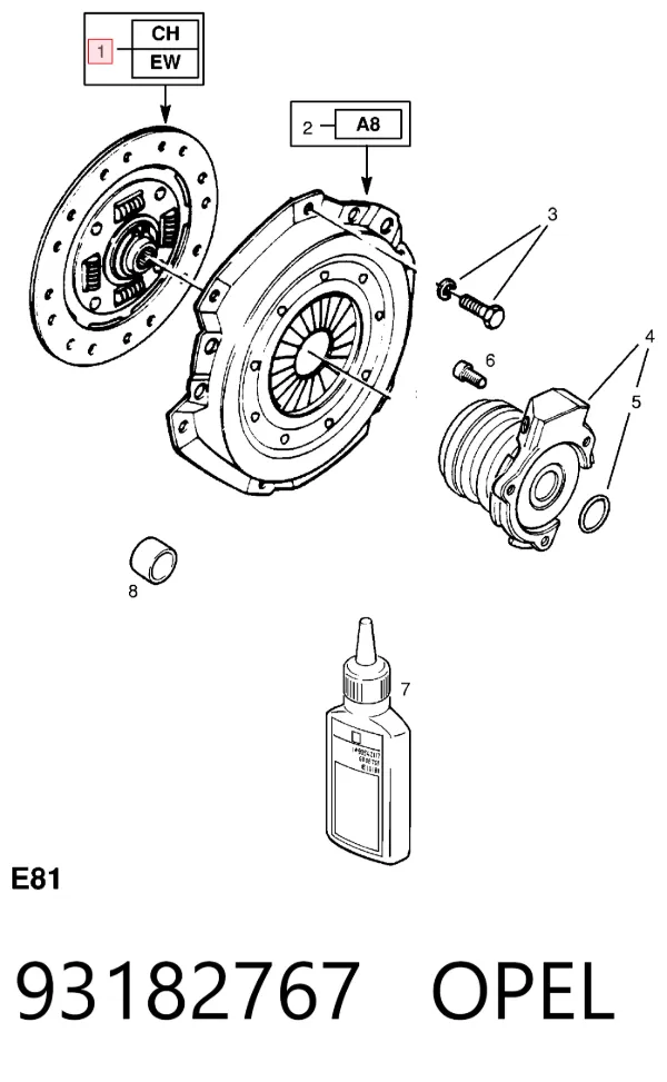 Зчеплення 93182767 Opel