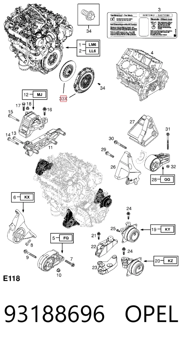 Зчеплення 93188696 Opel