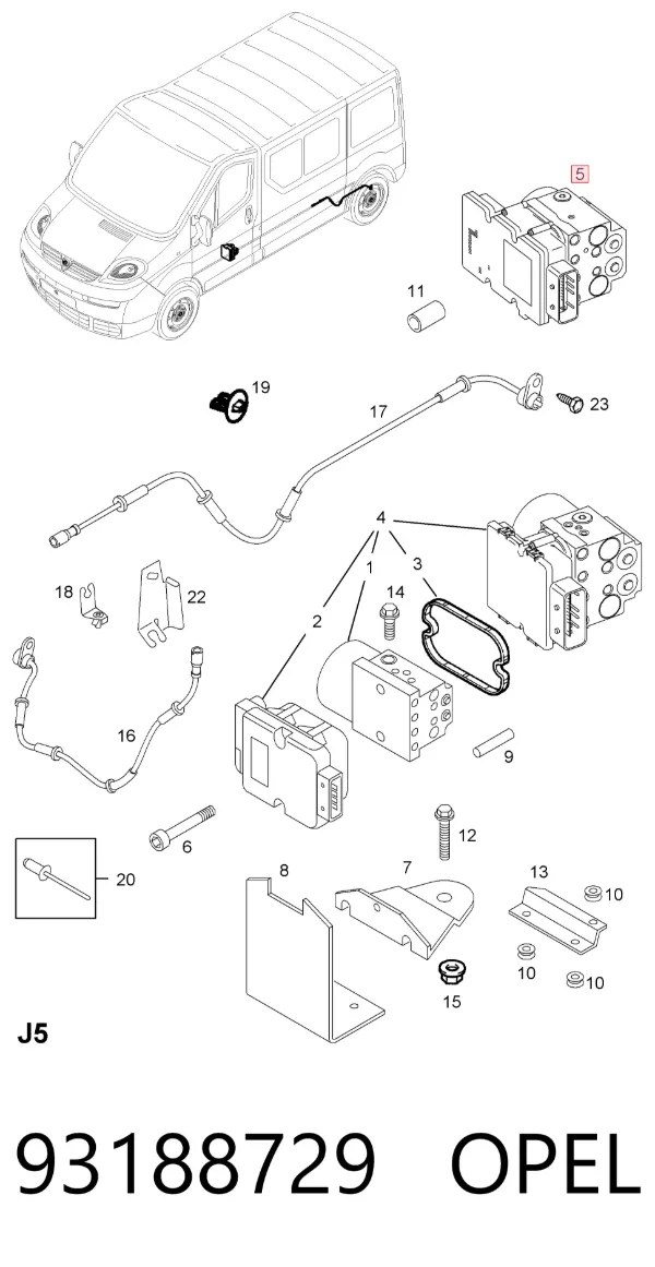 Блок АБС 93188729 Opel