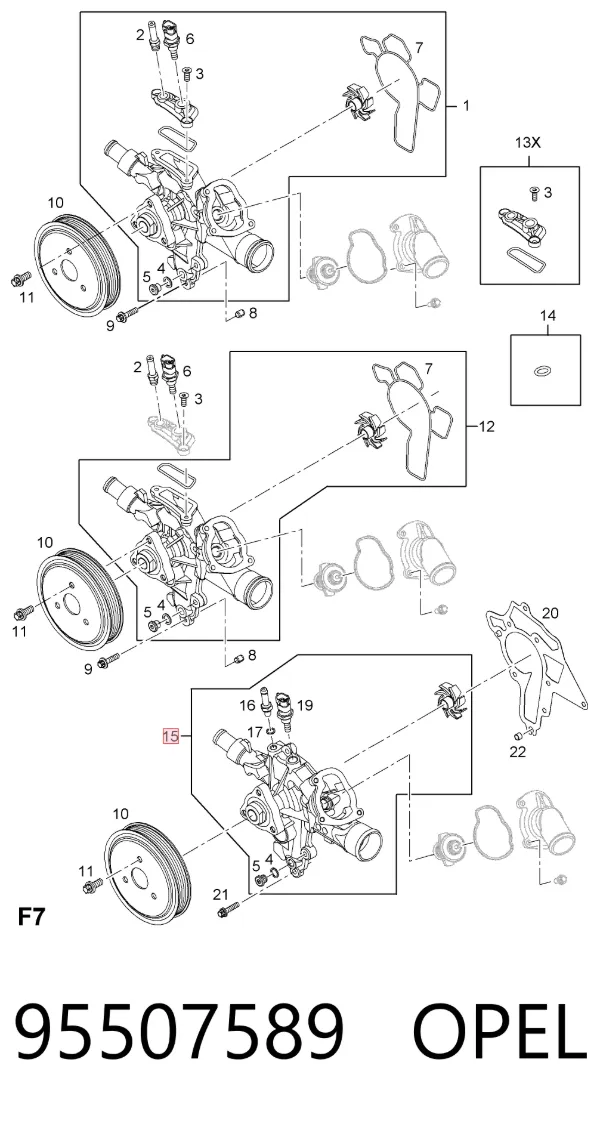 Помпа 95507589 Opel