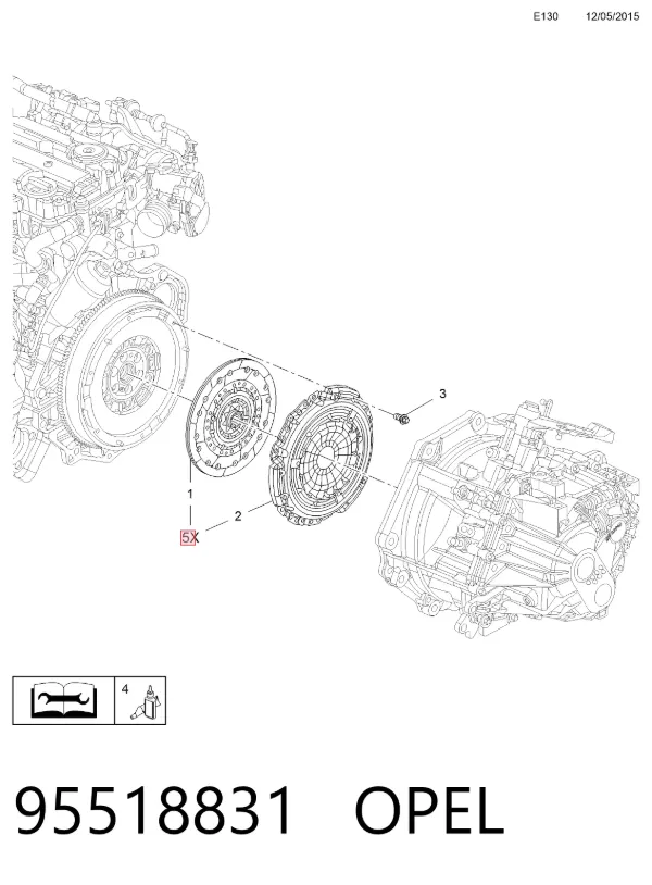 Зчеплення 95518831 Opel