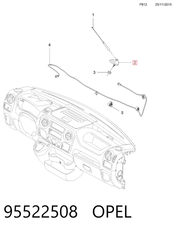 Антена 95522508 Peugeot/Citroen