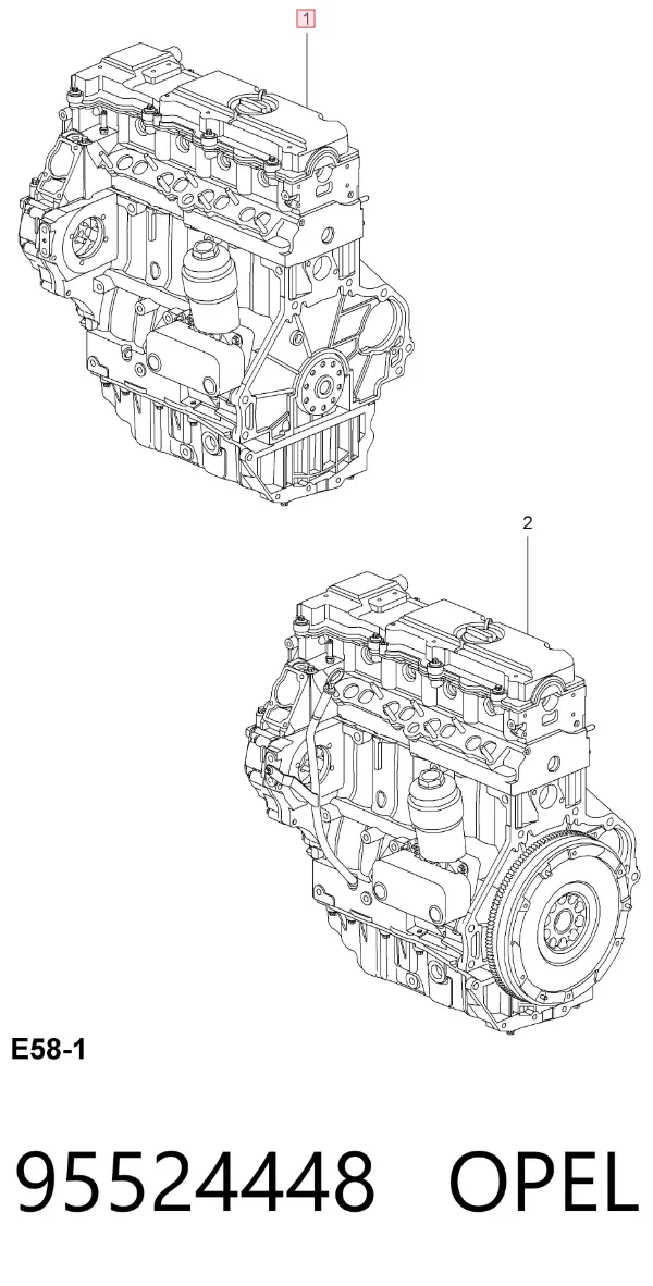 Двигун 95524448 Opel