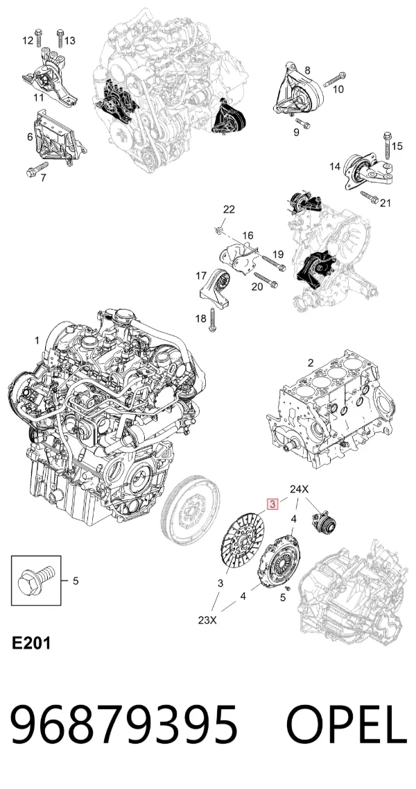 Диск зчеплення 96879395 Opel