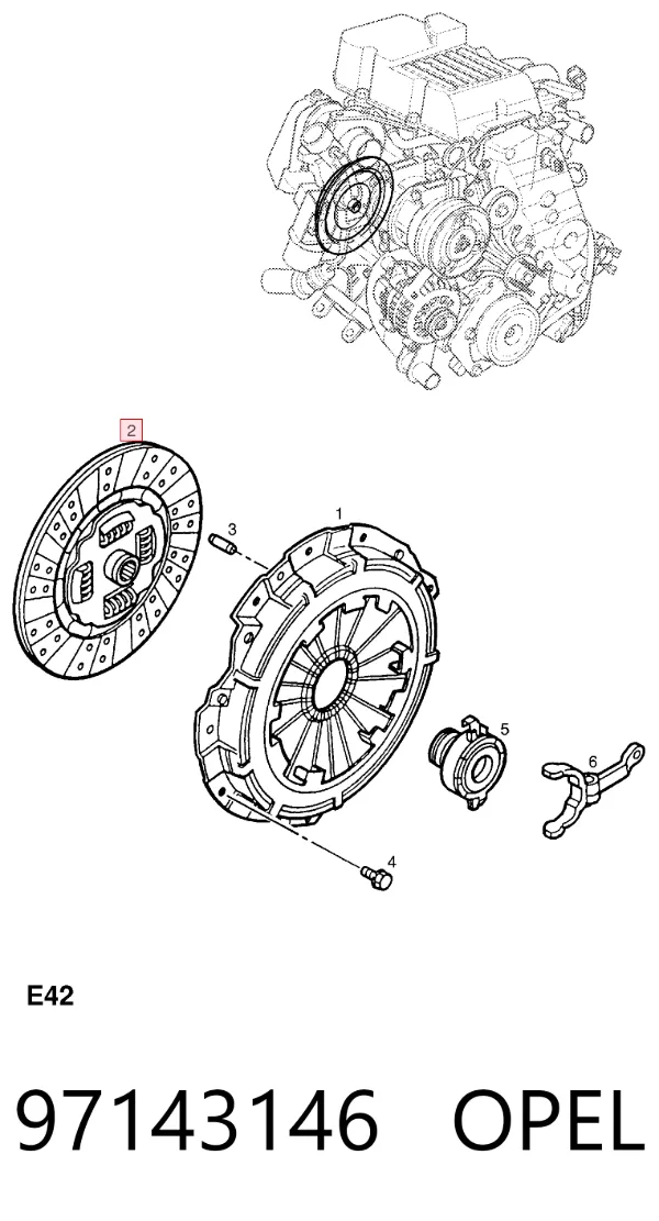 Диск зчеплення 97143146 Opel
