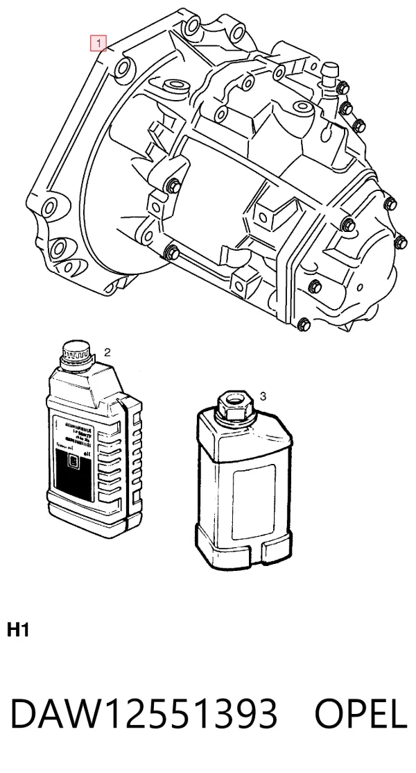 Коробка передач DAW12551393 Opel