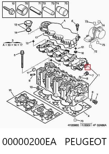 ГБЦ 00000200EA Peugeot/Citroen
