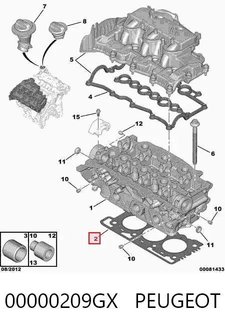 Прокладка ГБЦ 00000209GX Peugeot/Citroen