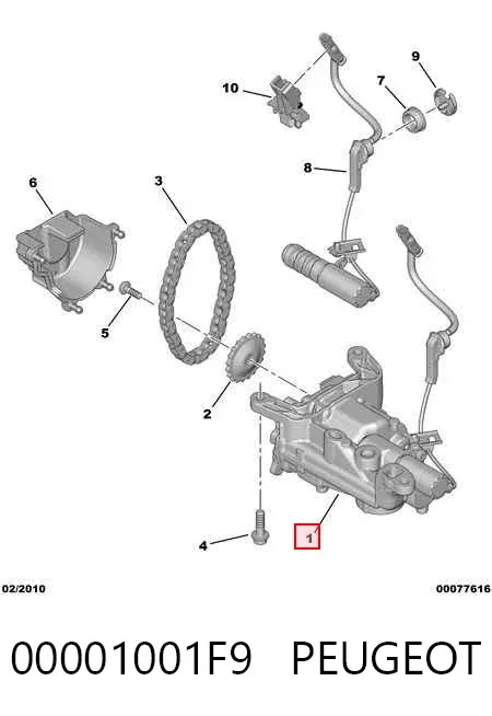 Масляний насос 00001001F9 Peugeot/Citroen