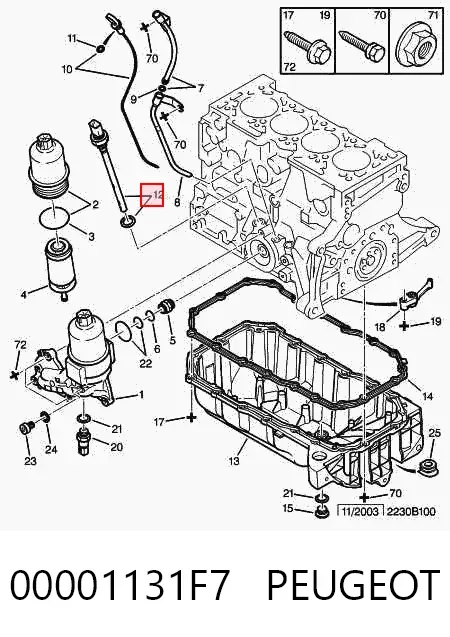Датчик рівня масла 00001131F7 Peugeot/Citroen