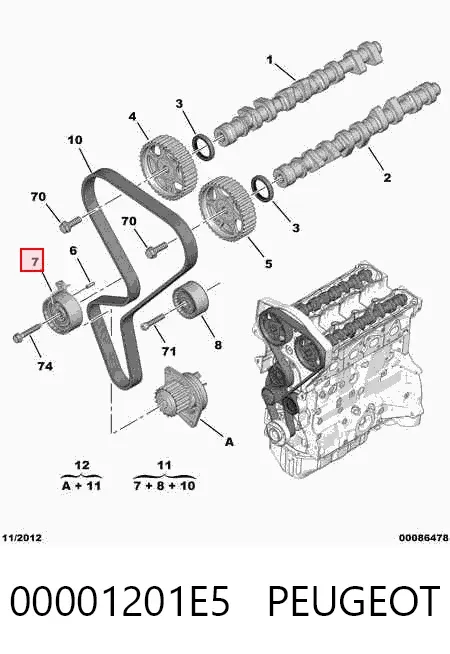 Помпа 00001201E5 Peugeot/Citroen