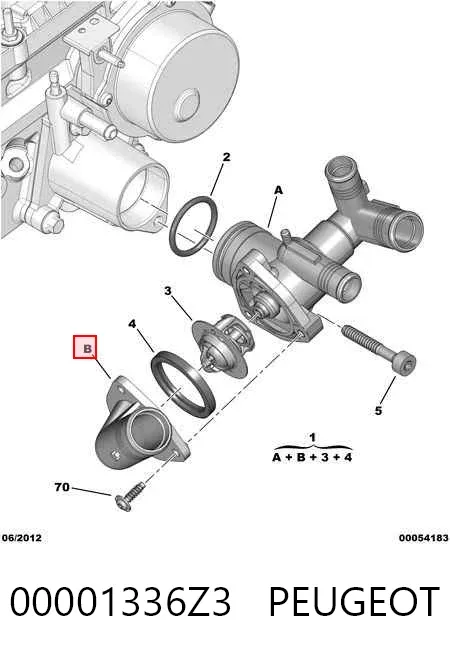 Корпус термостата 00001336Z3 Peugeot/Citroen