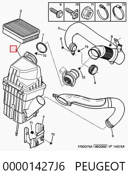 Корпус фільтра Citroen Berlingo M