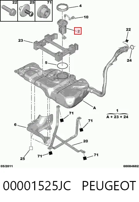 Бензонасос 00001525JC Peugeot/Citroen