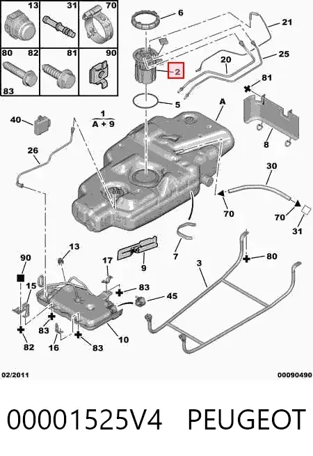 Бензонасос 00001525V4 Peugeot/Citroen