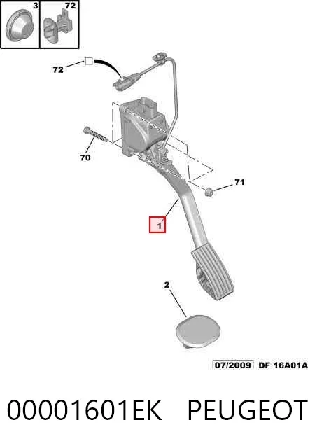 Педаль газу Citroen C5  III 