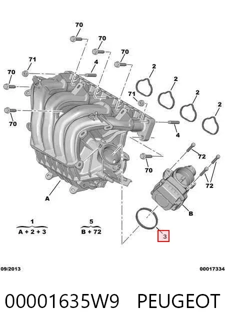 Прокладка дросельної заслінки Peugeot Expert VF