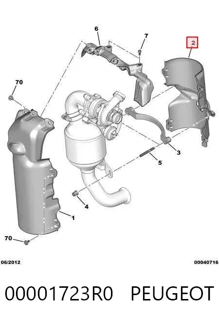 Кришка випускного колектора 00001723R0 Peugeot/Citroen