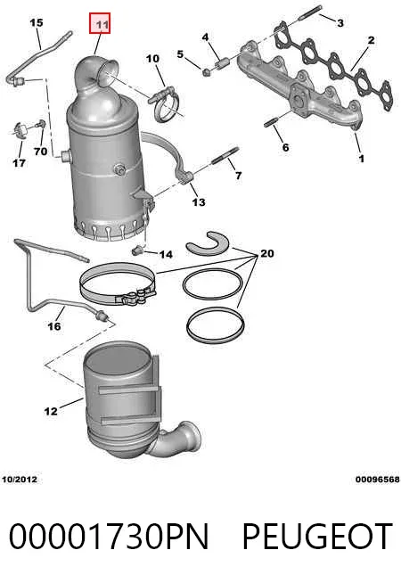 Каталізатор 00001730PN Peugeot/Citroen