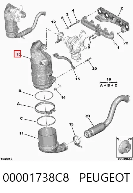 Каталізатор 00001738C8 Peugeot/Citroen