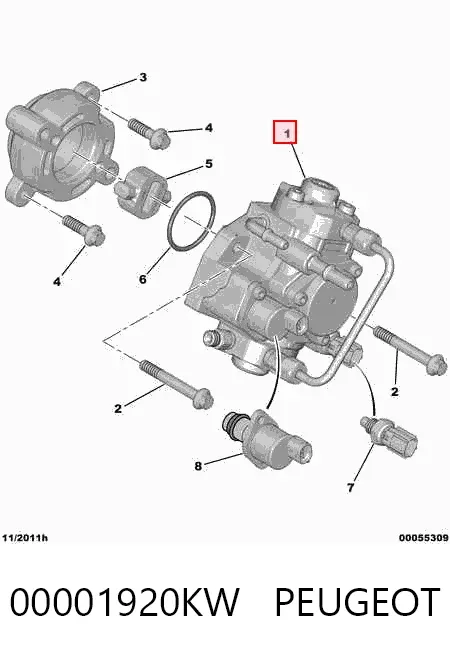 Паливний насос високого тиску 00001920KW Peugeot/Citroen