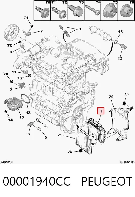 Електронний блок керування двигуном Peugeot Partner I