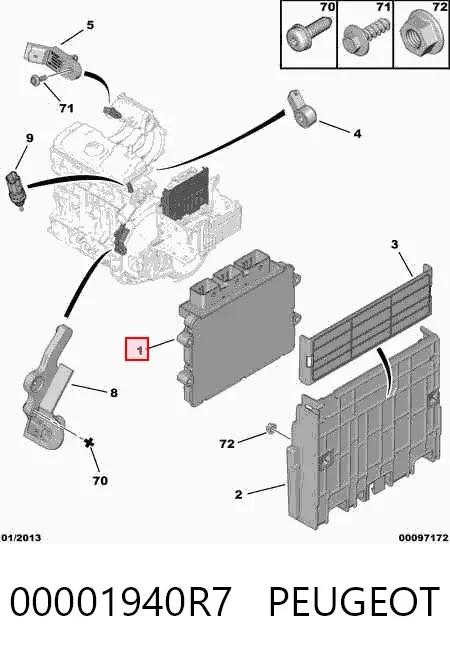Електронний блок керування двигуном Citroen C3 I