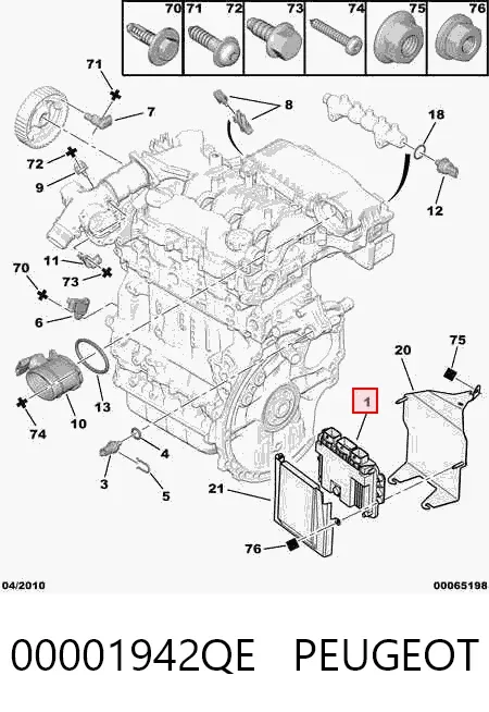 Електронний блок керування двигуном Citroen Berlingo M
